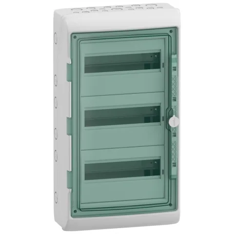 Tablou electric aparent Kaedra, Ip 65, 3 X 12 Module, Usa Transparenta, Schneider, 13985