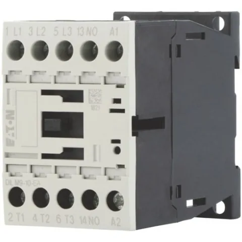 Contactor 3 poli 9A, 380 V 400 V 4 kW, 1 N/O, bobina 24 V DC DILM9-10-EA(24VDC) Eaton 190030