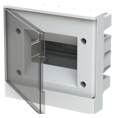 Tablou electric incastrat gri cu usa transparenta 6 module Abb 1SZR004002A1202