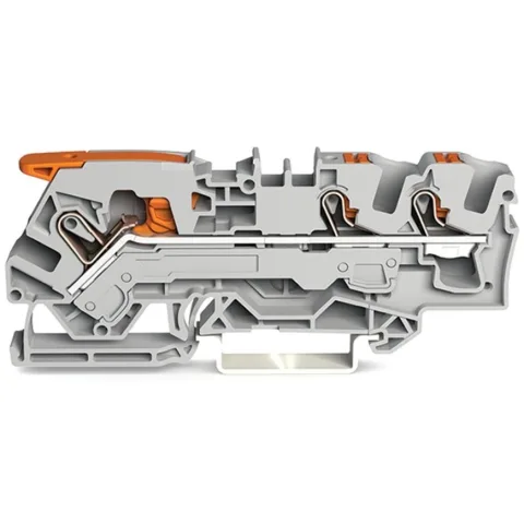 Clema sir Wago 2106-5301, 3 conexiuni, 6 mm, gri, TopJobs Clamp / buc