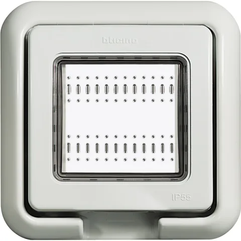 Placa ornament 2 module IP55 Bticino Living Light 24602, gri