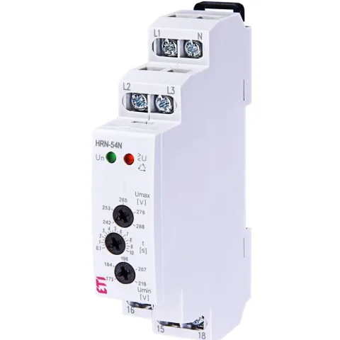 Releu monitorizare si control Umax si Umin, succesiune faza, eroare faza 8A 400/230V HRN-54N Eti 002471412