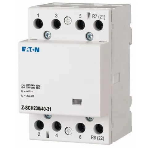 Contactor pe sina 40A 3NO + 1NC Z-SCH230/40-31 bobina 230V Eaton 248854
