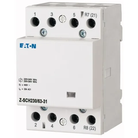 Contactor pe sina 63A 3NO+1NC Z-SCH230/63-31 bobina 230V Eaton 248858