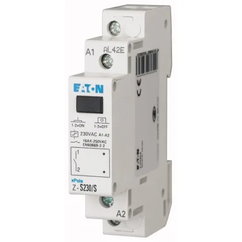 Releu pentru instalatii bistabil NO Ubobina 230VAC 16A IP20 Eaton 265262 Z-S230/S