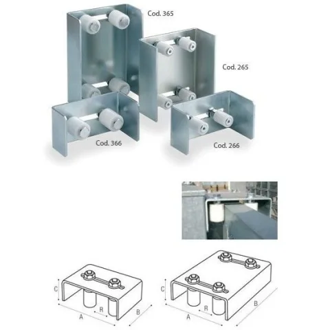 Placa ghidaj superior cu 2 role 30 mm Brevetti Adem 266