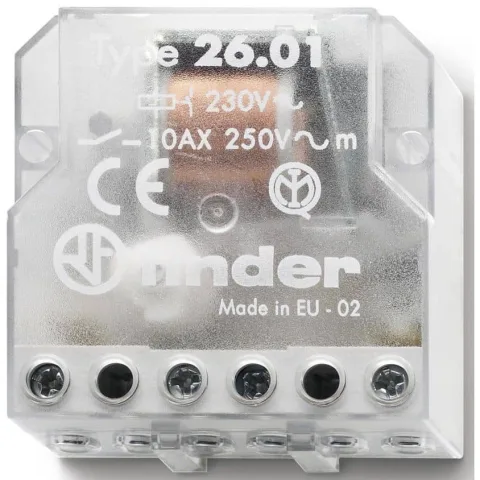 Releu pas cu pas Finder, (teleruptor), 2 secvente, 230VAC, 10A, 1ND Finder 26.01.8.230.0000 / 26.01.8.230.4000
