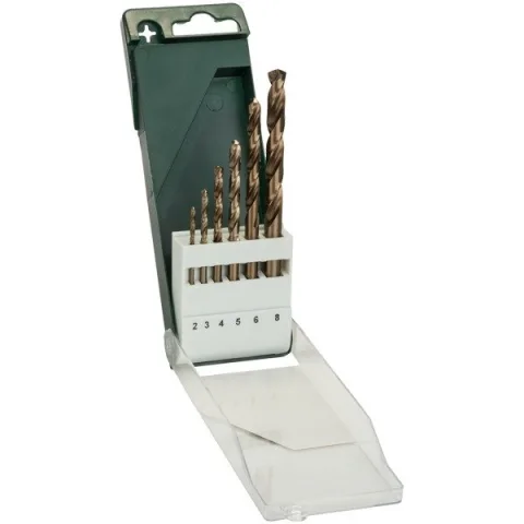 Set burghie metal, Bosch 2609255087, HSS-CO, 2-8 mm, tija cilindrica, 6 bucati