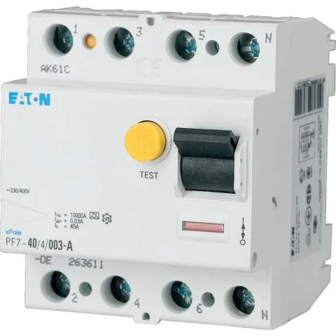 Intrerupator diferential RCCB 4P 40A / 300mA 10kA tip AC Eaton 263588