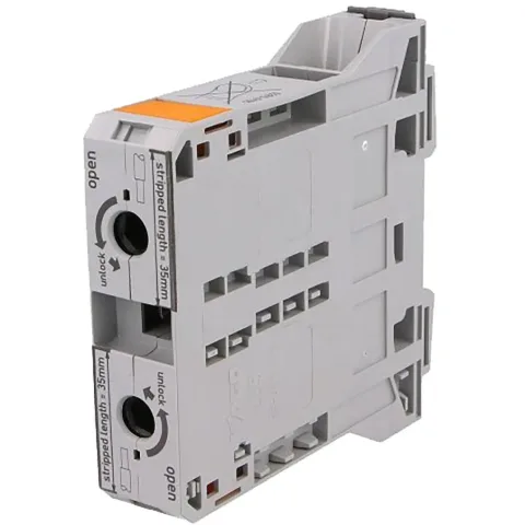 Clema Power Cage pe sina DIN conductor 50.....185 mm Wago 285-1185, gri