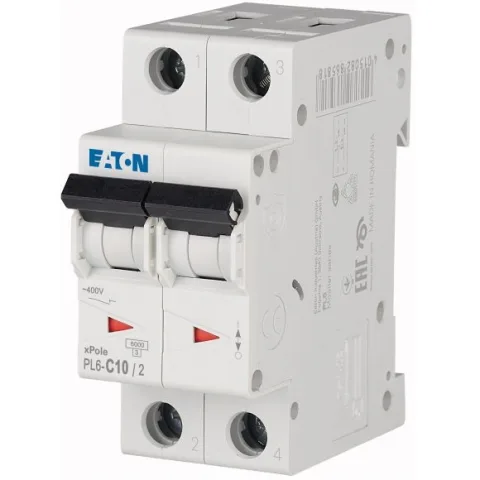 Siguranta automata 2P 10A Eaton PL6-C10/2 286565