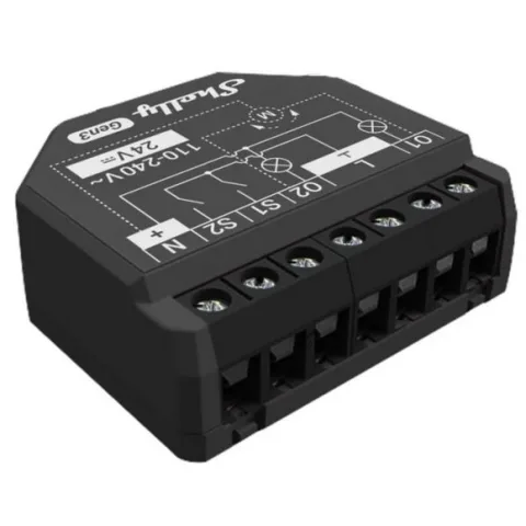 Releu inteligent Shelly 2PM GEN3, 2 canale, monitorizare consum, WiFi, Bluetooth, 2x10A 3800235261903
