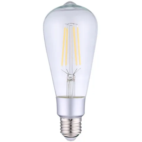 Bec inteligent Shelly Vintage ST64, Dimmer, Wi-Fi, E27, 7W, 750 LM, control aplicatie, Amazon Alexa si Google Assistant 3800235262115
