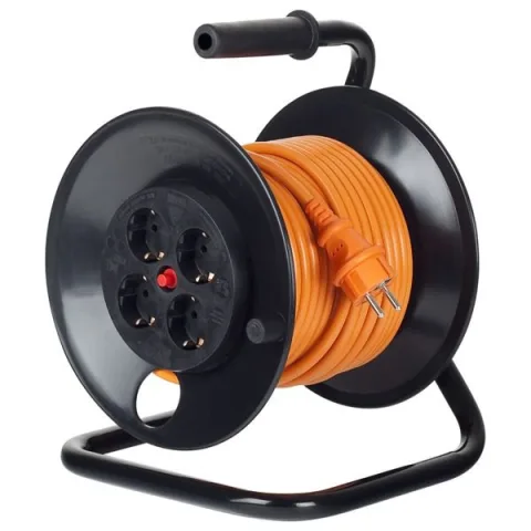 Prelungitor pe tambur 4 prize 25m ( 3x1.5 mm ) Bachmann 392.225