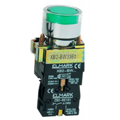Buton lampa BW 3371 24V verde Elmark 401374