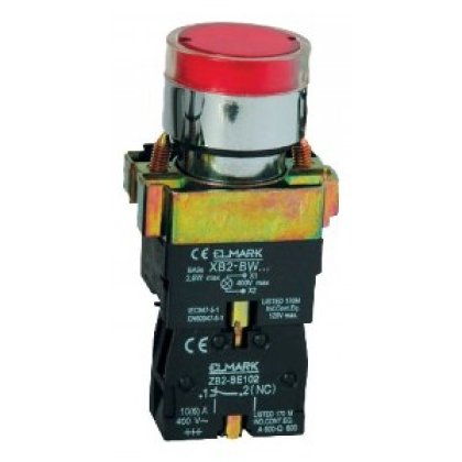 Buton lampa BW 3471 24V rosu Elmark 401474