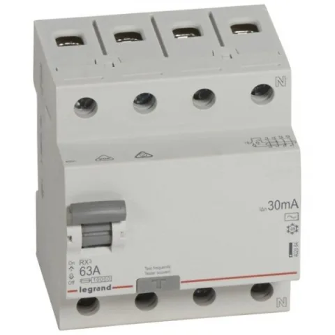 Disjunctor cu protectie diferentiala 4P 63A 30mA Legrand 402064