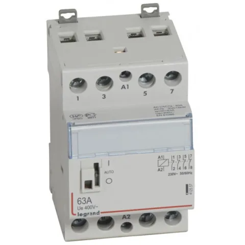 Contactor pe sina DIN CT 230V 4NC 63A cu maneta Legrand 412557