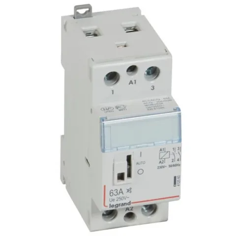 Contactor 2P 63A 2NO bobina 230V silentios Legrand 412560
