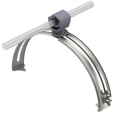Suport pentru conductor pe acoperis pentru tigla de coama, 185-260 mm, Rd 8-10, A2 Obo 5202515