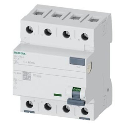 Intrerupator diferential RCCD Siemens 5SV3444-6, 40A, 100mA, 400V, 10kA
