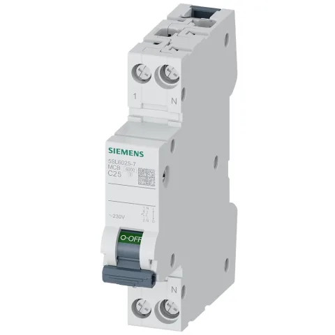 Siguranta automata 1P+N 25A curba C 6kA Siemens 5SL6025-7
