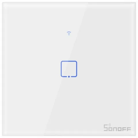 Intrerupator Smart cu Touch Wifi + RF 433 Sonoff T1 EU TX, 1 canal 6920075725216