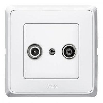 Priza rd-tv de capat alba Legrand Cariva 773833