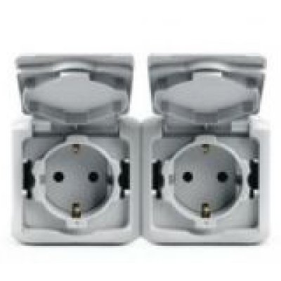 Priza dubla aparenta cu capac 16A Forix Legrand 782374