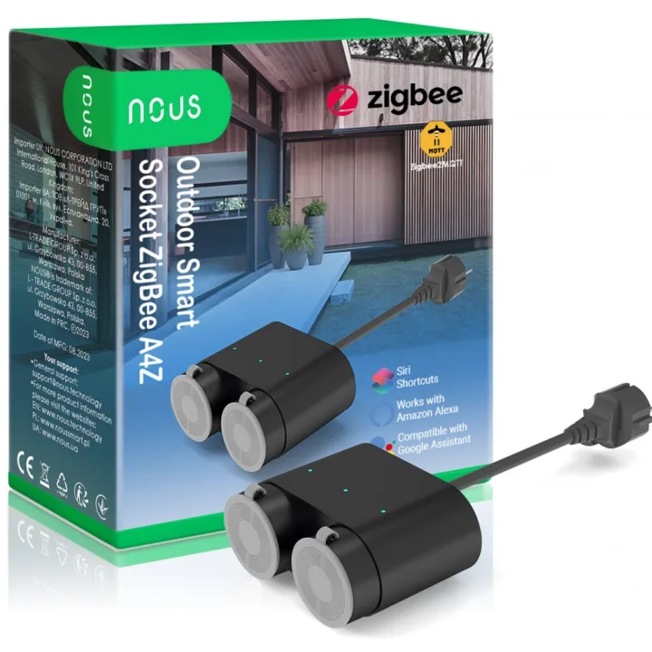 Prelungitor Smart Exterior Nous A4Z ZigBee, 16A / 5905072800402