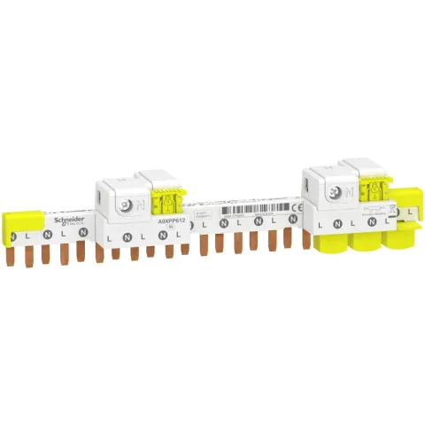 Pieptene cu conectori Acti9 iC40 1P+N 12m 18mm Schneider A9XPP612