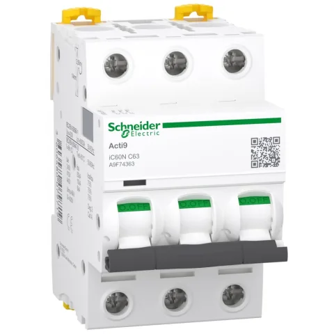 Siguranta automata Acti9 Ic60N 3P, 63A, curba C Schneider A9F74363
