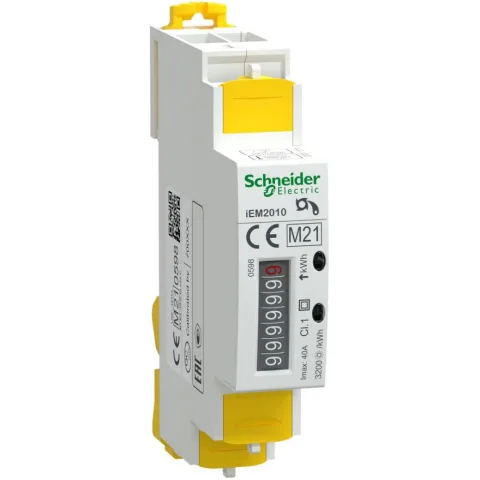 Contor de putere modular monofazat iEM2010 - 230V - 40A cu iesire de impuls Schneider A9MEM2010
