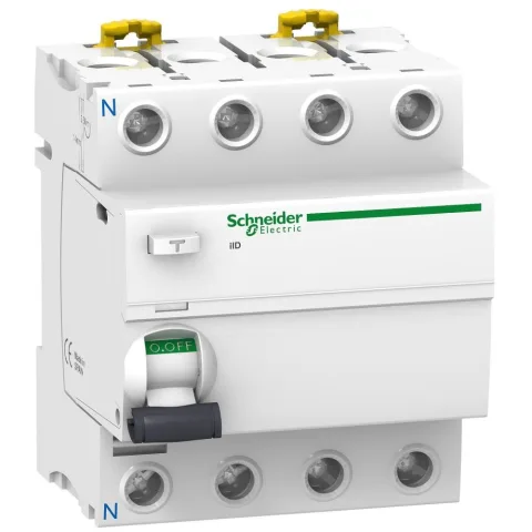 Intrerupator diferential RCCB 4P, 100A, 30Ma, Tip A Schneider A9R21491