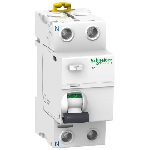 Intrerupator diferential RCCB 2P, 63A, 30Ma, Tip A Schneider A9R21263