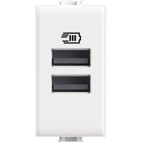 Incarcator Usb 2 porturi tip A 15W Bticino Matix AM4191AA, alb