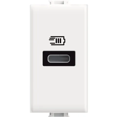 Incarcator Usb tip C 20W Bticino Matix AM4192C, alb
