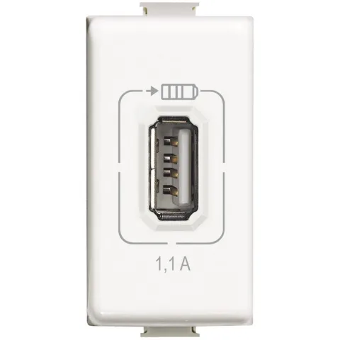 Priza usb 1 modul Matix Bticino AM5285C1, alb