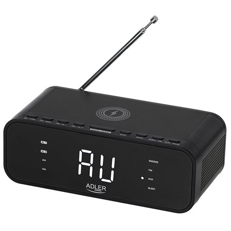 Radio Cu Ceas Incarcare Wireless Ad 1192 Negru Adler AD1192B
