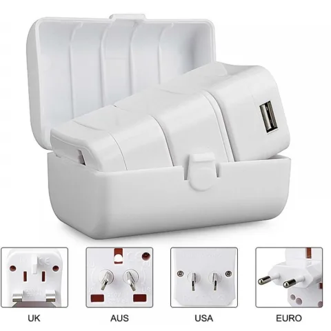 Set adaptor universal cu USB, Well ADAPT-PLUG-UNIV/USB/WE-WL