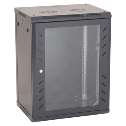 Rack perete 18U 19" 600x450, capacitate incarcare 80 Kg, negru - ASYTECH Networking ASY-18U-6045W
