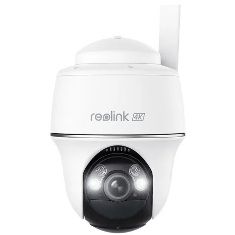 Camera supraveghere wireless Wi-Fi rotativa Speed Dome Reolink Argus PT B440, 4K, IR/lumina alba 10 m, microfon, dual band, PIR, slot card