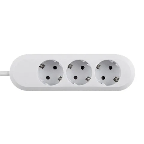 Prelungitor Bachmann SMART 3xCEE7/3, fara intrerupator, lungime cablu 3m, H05VV-F 3G1.5, alb, nedemontabil 387.271R