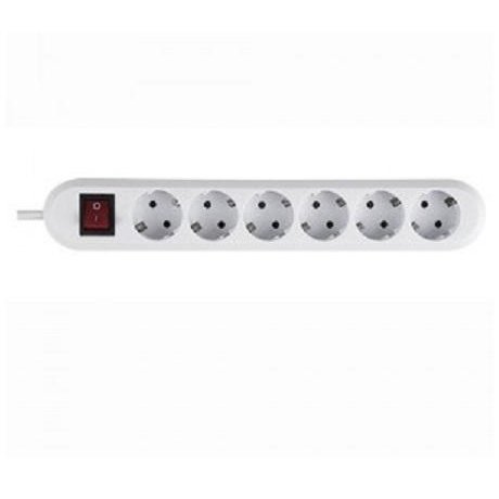 Prelungitor Bachmann SMART 6xCEE7/3 PC, cu intrerupator, lungime cablu 1.5m, H05VV-F 3G1.5, alb, demontabil BM-381.250KR