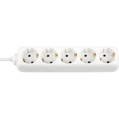 Prelungitor Bachmann SELLY 5xCEE7/3 PC, fara intrerupator, lungime cablu 3m, H05VV-F 3G1, alb BM-3812515