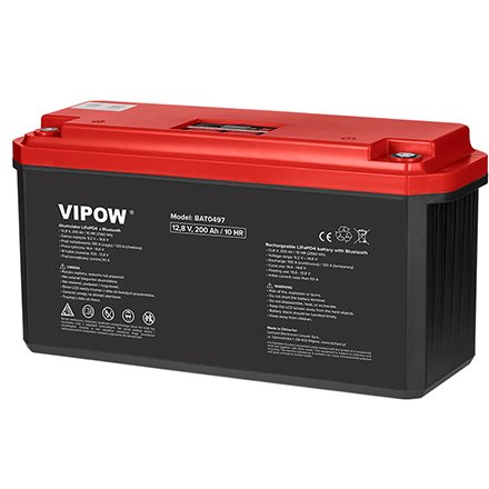 Acumulator LiFePO4 12V 200Ah BMS Vipow BAT0497, Bluetooth