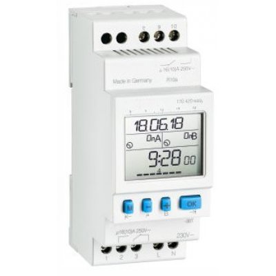 Programator digital zilnic/ saptamanal, 2 canale, NFC, Schrack BZH24071