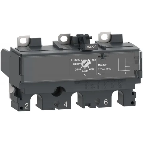 Unitate de declansare MA220 pentru intreruptoarele ComPacT NSX 250, magnetice, 220 A, 3 poli 3d Schneider C253MA220