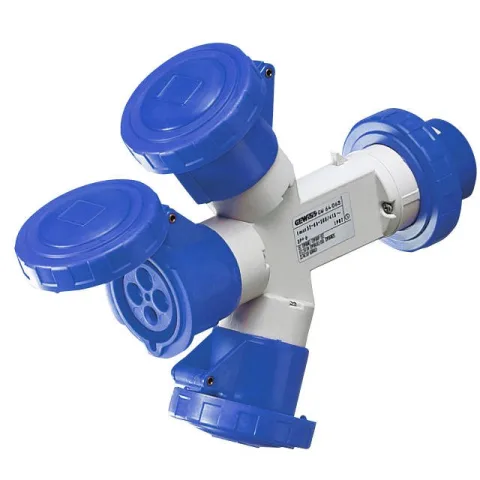 Adaptor 3 cai IP67 3P+T 16A 230V 9H Gewiss GW64025