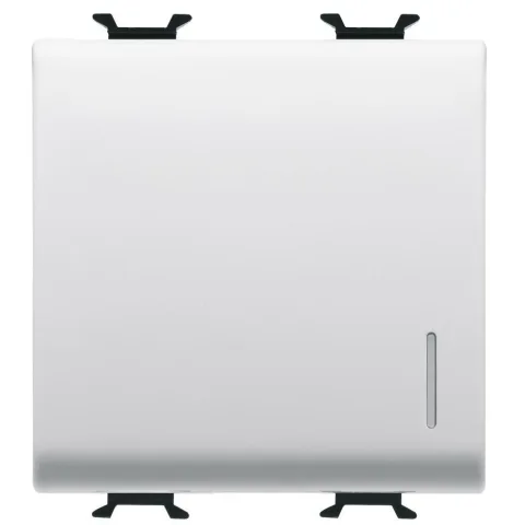 Intrerupator cap cruce 2 module cu led (neinclus) Gewiss Chorus GW10102, alb